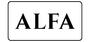Das Logo von der Firma Alfa